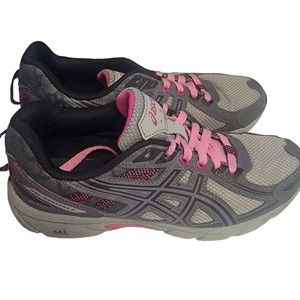 Asics Gel-Venture  Running‎ Shoes Gray/Pink/Black Size 7.5